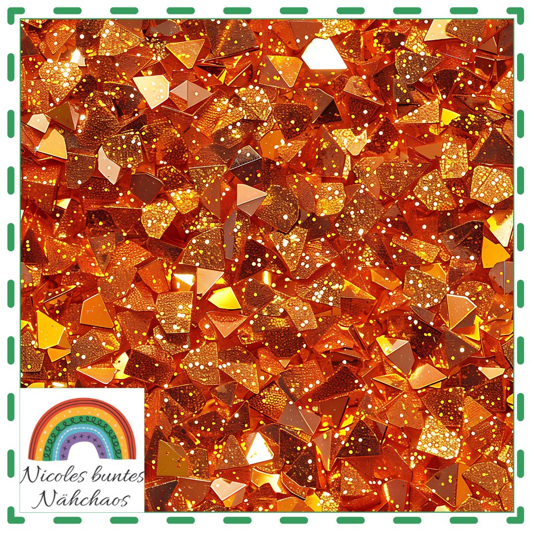 Eigenproduktion: Fake-Glitter Chunks orange