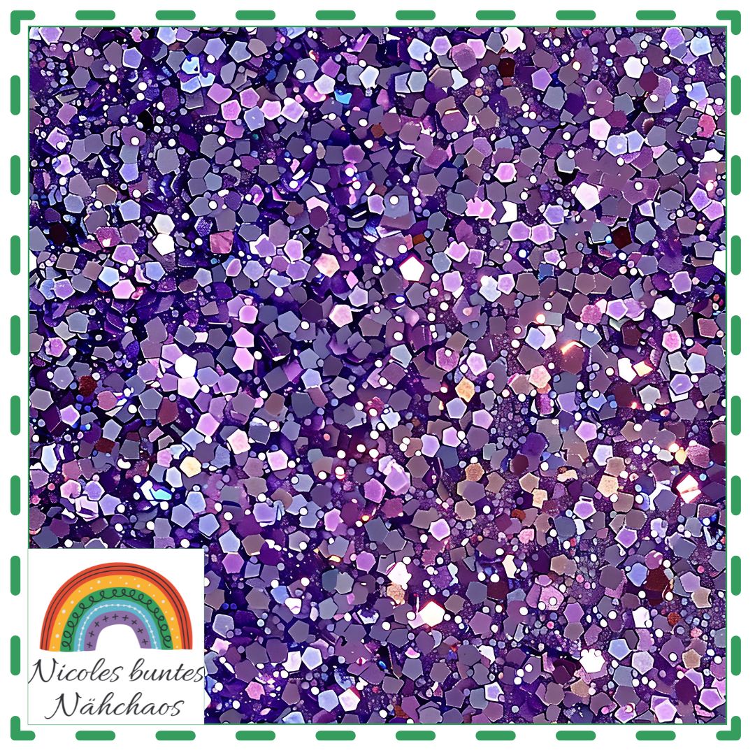 Eigenproduktion: Fake-Glitter Chunks hell lila