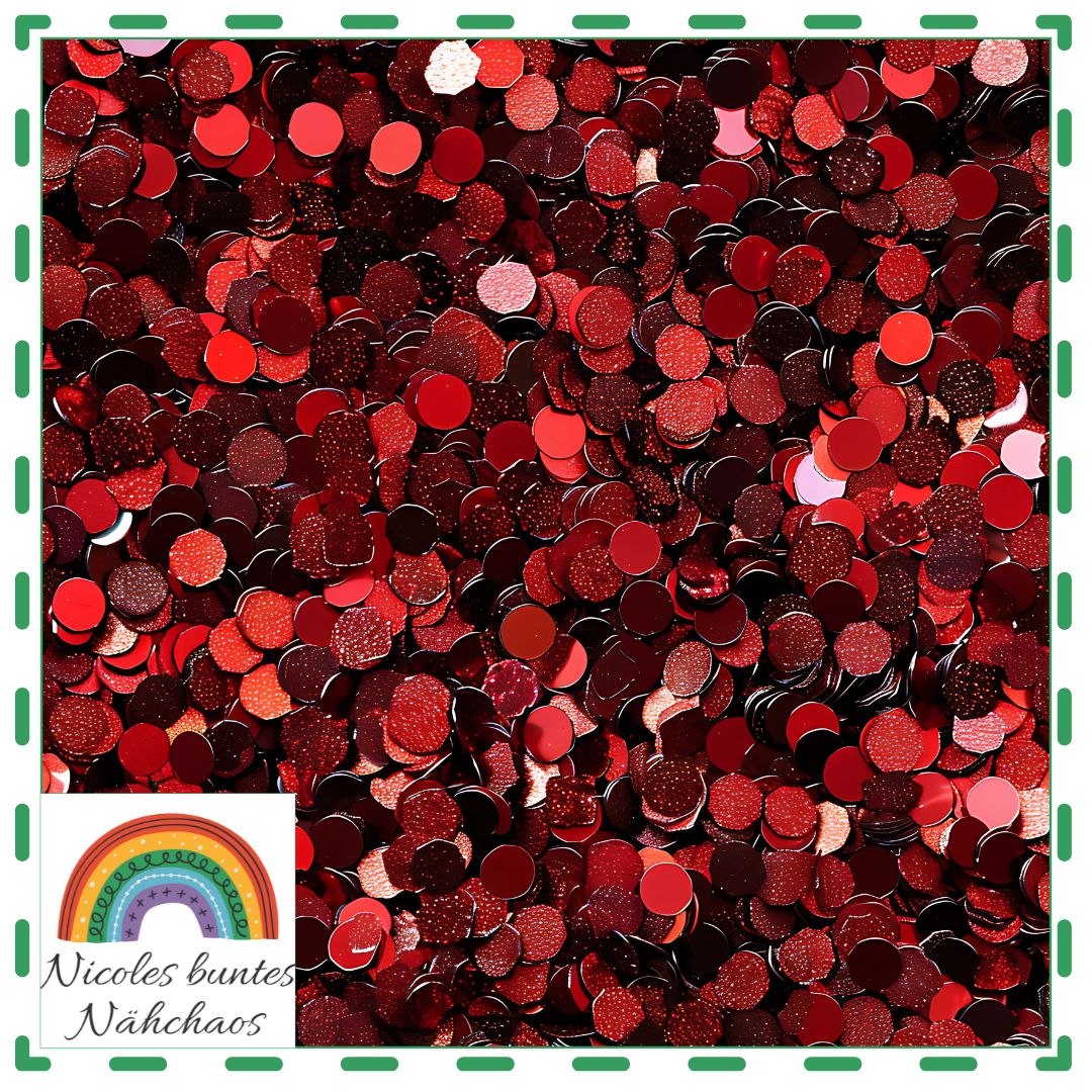 Eigenproduktion: Fake-Glitter Chunks rot