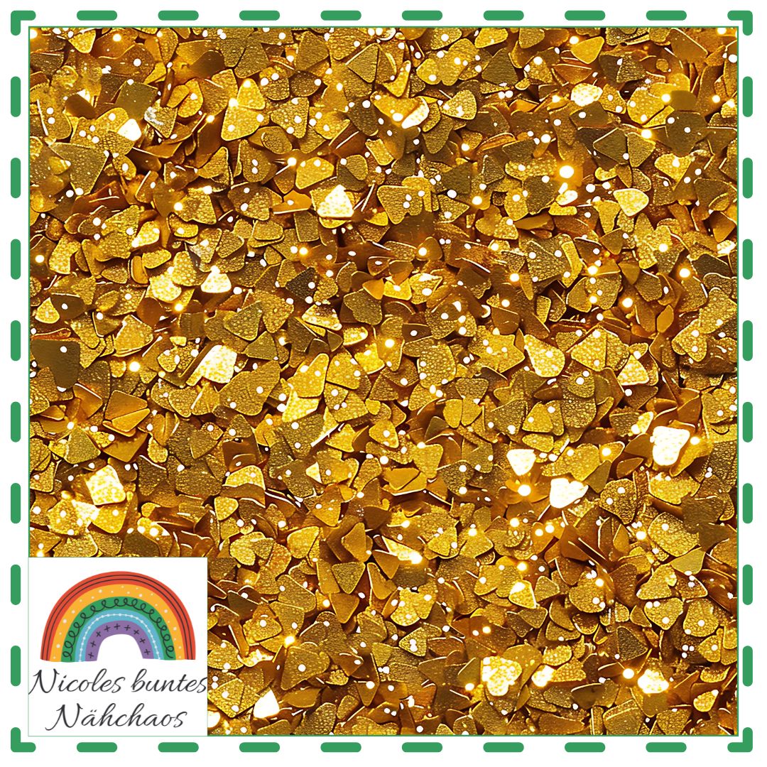 Eigenproduktion: Fake-Glitter Chunks gold