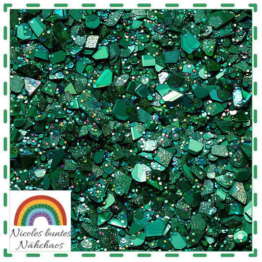 Eigenproduktion: Fake-Glitter Chunks grün