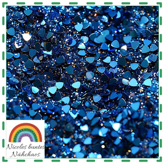 Eigenproduktion: Fake-Glitter Chunks blau