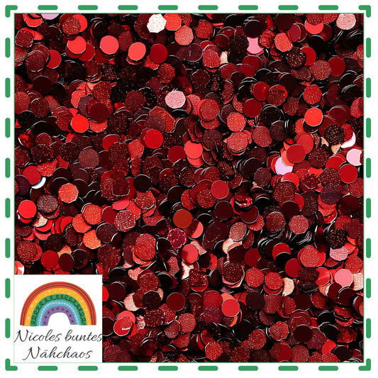 Eigenproduktion: Fake-Glitter Chunks rot