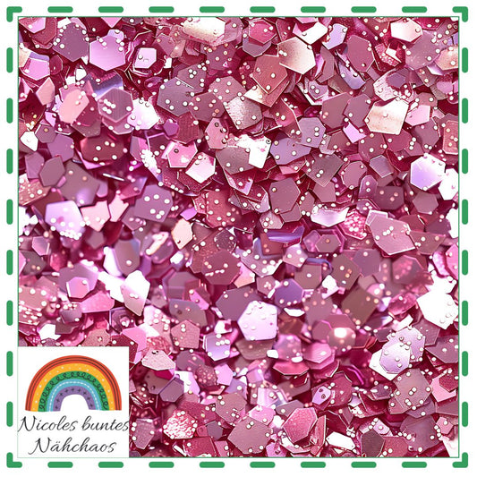 Eigenproduktion: Fake-Glitter Chunks rosa