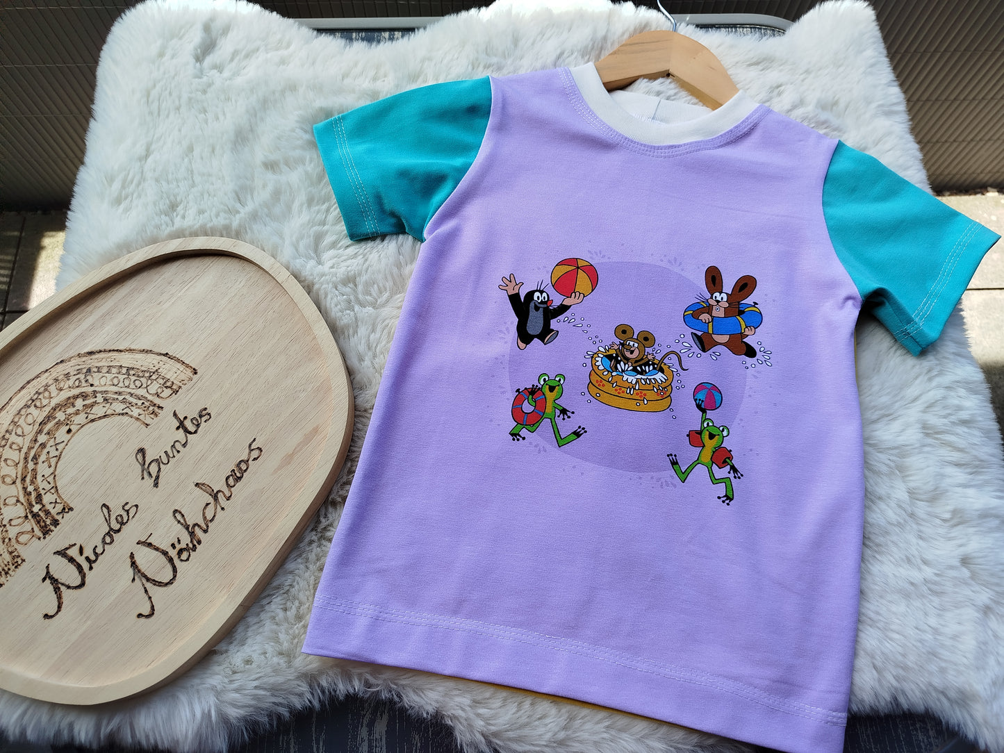 Kinder T-Shirt Gr. 110 Der kleine Maulwurf Poolparty