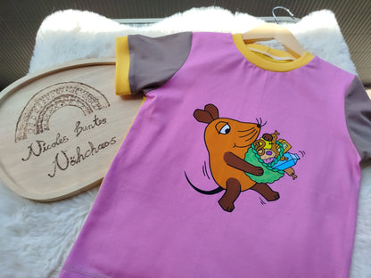 Kinder T-Shirt Gr. 134 Die Maus (Sendung mit der Maus) mit Leckereien