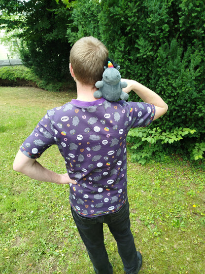Pummeleinhorn Basic T-Shirt bzw. Langarmshirt für Herren Gr. XS bis 4XL