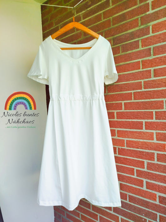 Individuelles einfarbiges Damenkleid "Hertha" Gr. 32-50