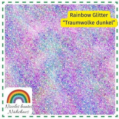 Eigenproduktion "Rainbow Glitter - Traumwolke dunkellila"