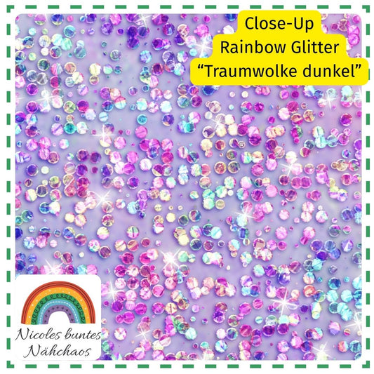 Eigenproduktion "Rainbow Glitter - Traumwolke dunkellila"